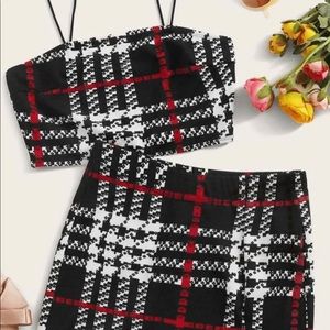Plaid Pattern Set From Shein